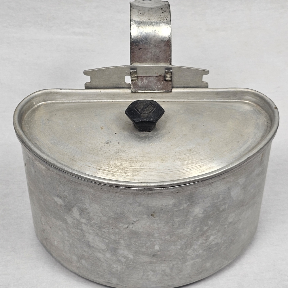 Vintage Mirro Proctor MidCentury Aluminum Triangular Pot Food Container Mess Kit
